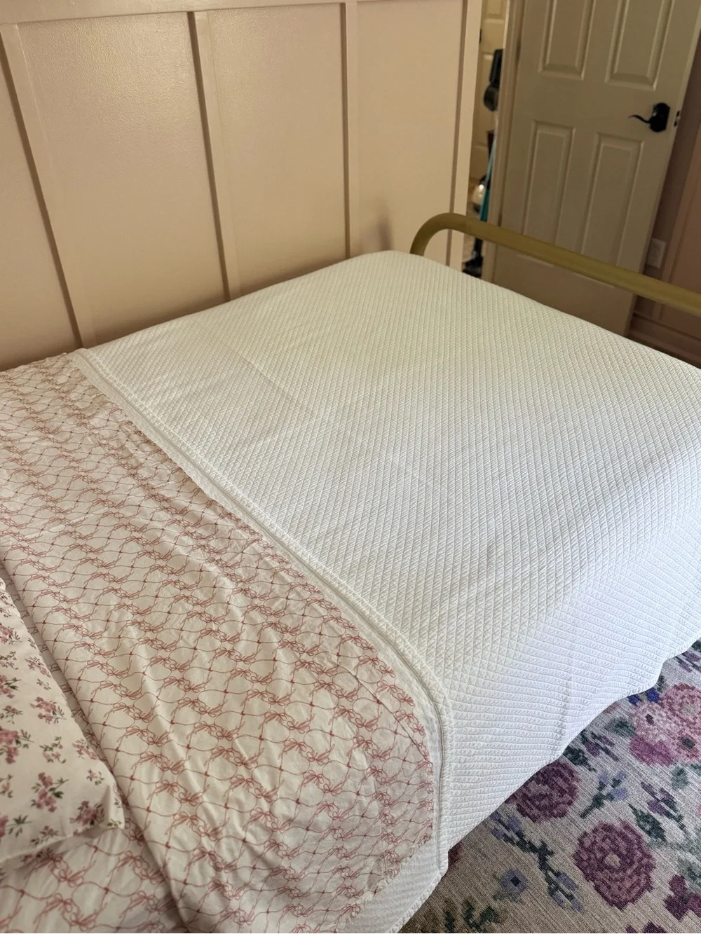Restoration Hardware Cotton Diamond Quilted Matelassé Coverlet & Matching Shams